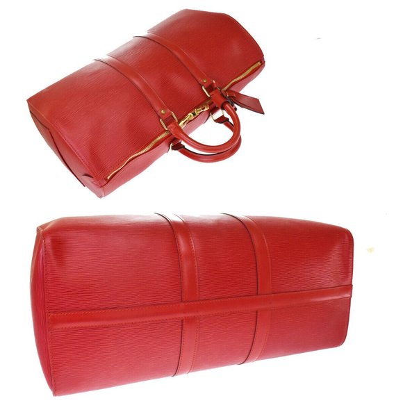 Keepall 45 Epi Leather Red Hand Bag - Picture 5 of 9